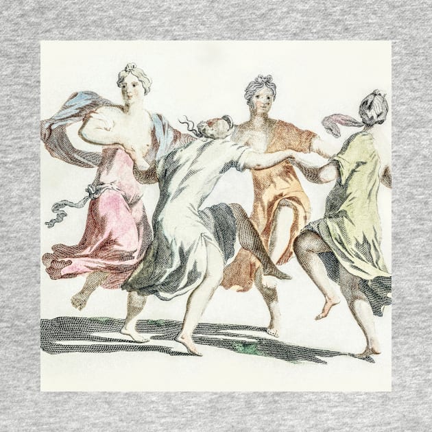 Four Dancing Women by Johan Teyler (1648-1709). by Rosettemusicandguitar